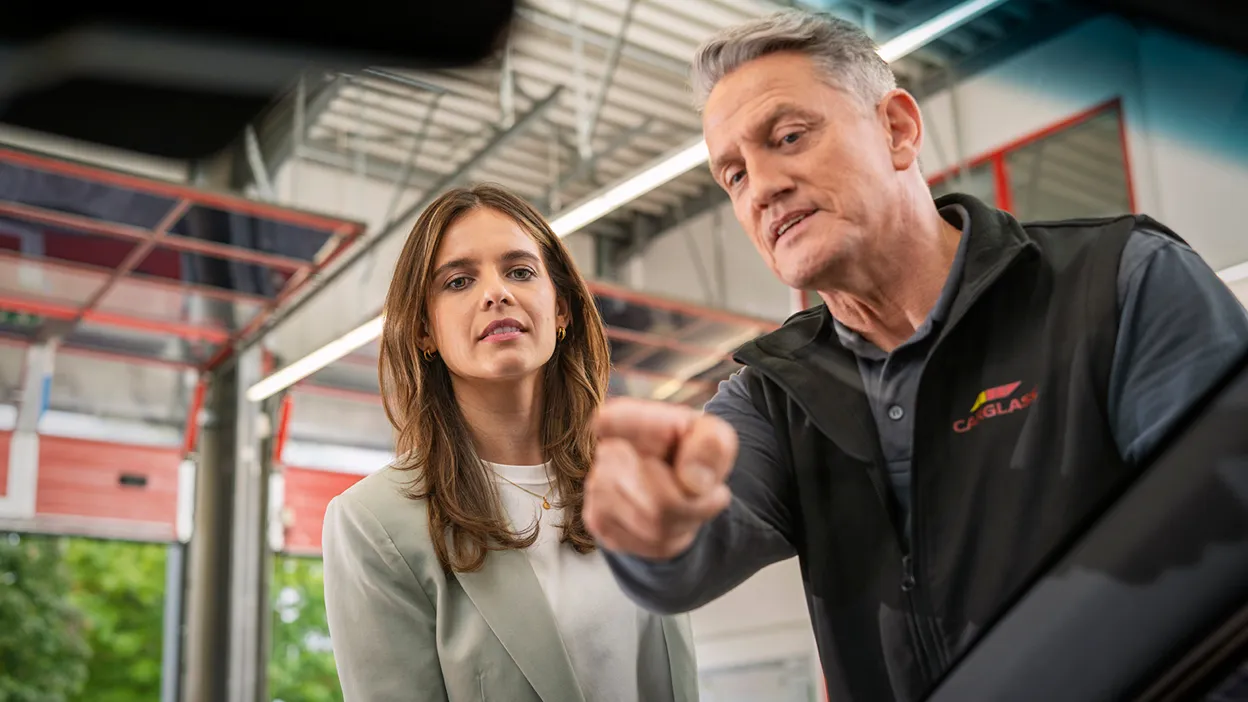 Kundenberatung am Auto